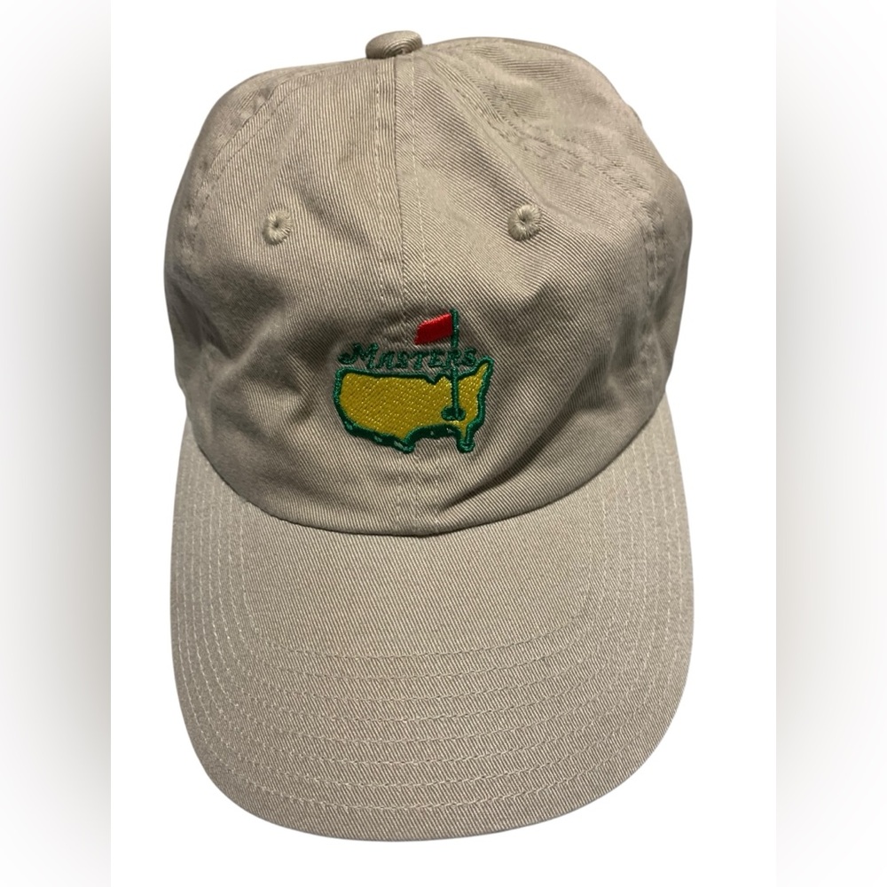 ⛳️ Masters Tan Cap with Green and Red Logo